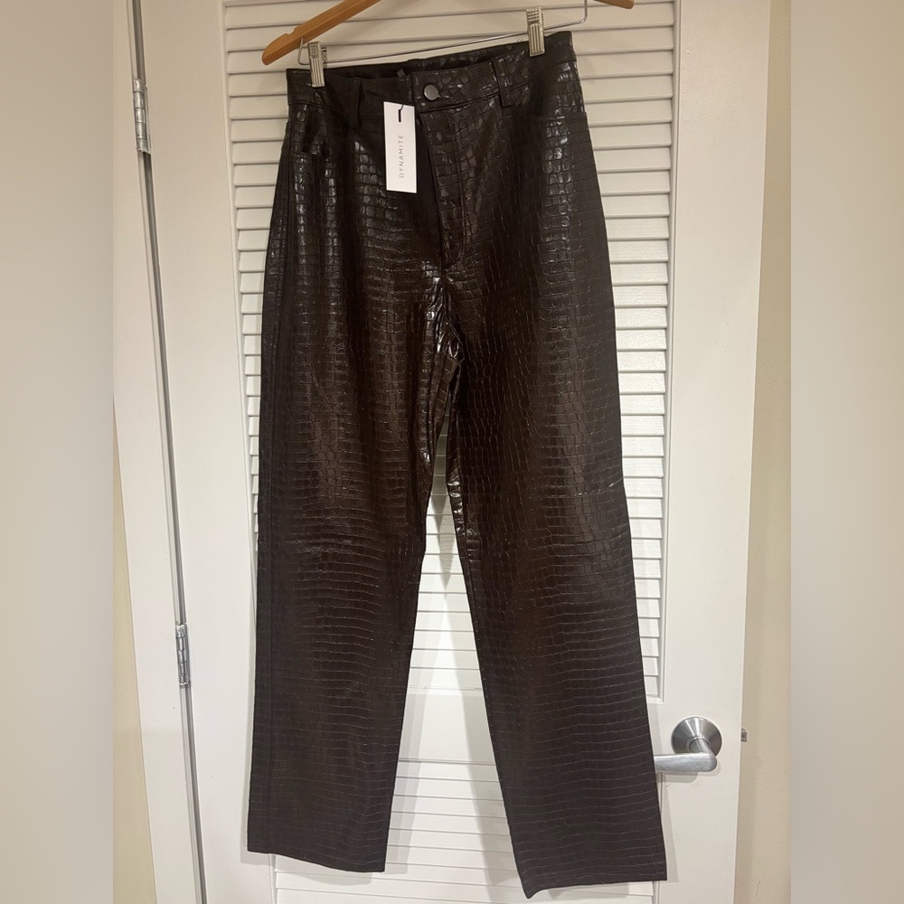 Dynamite Dark Brown Textured womens Pants